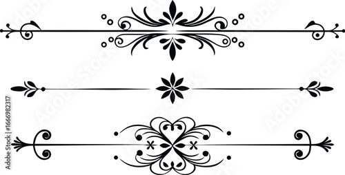 Vector art of ornate decorative flourish divider