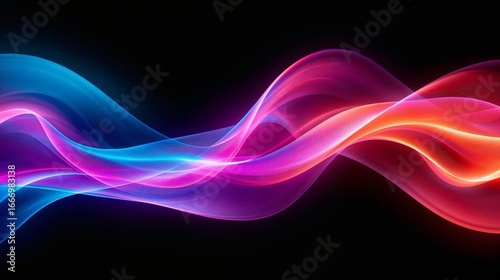 Wallpaper Mural Vibrant Neon Gradient Flow | Holographic Effect Background Torontodigital.ca