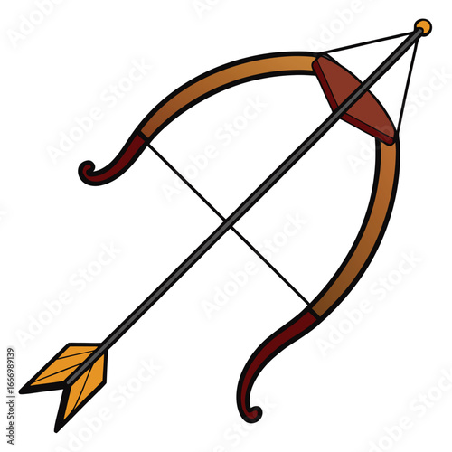 Traditional Wooden Bow and Arrow Weapon