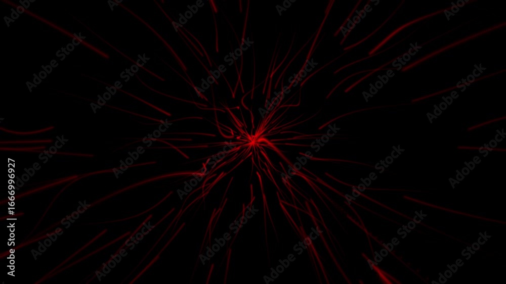 Abstract red speed line explosion a on black background. Fast light trails Abstract red speed line explosion a on black background. Fast light trails