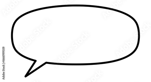 Blank speech bubble ready for your message, perfect for comics or dialogue design