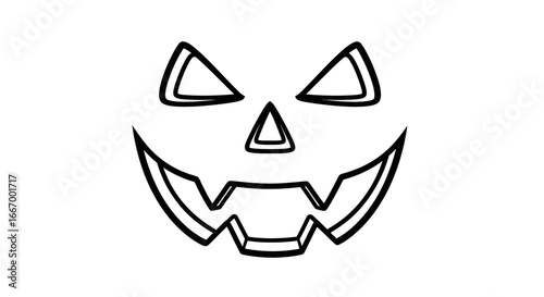 Spooky Halloween pumpkin face design perfect for festive celebrations and autumn decor