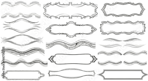 Elegant vintage decorative borders and dividers for sophisticated design projects and ornate embellishments