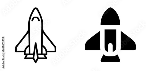 Space Shuttle Icon Rocket Launch Orbit NASA Exploration Technology Symbol