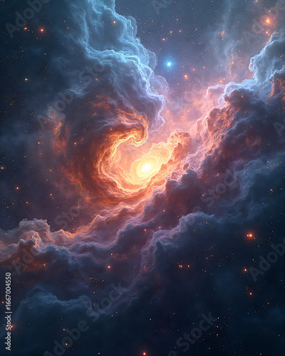 Colorful Cosmic Nebula