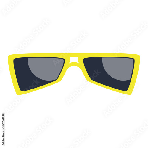 Colorful sunglasses with unique design on a bright background, ideal for summer fashion