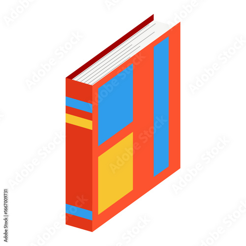 Colorful abstract book cover design featuring geometric shapes and vibrant colors