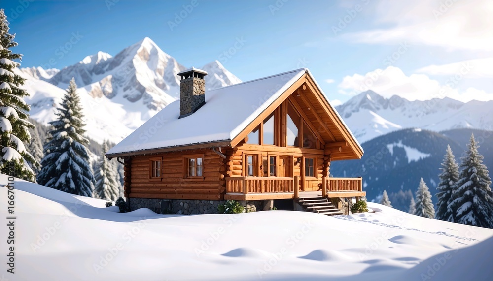 Naklejka premium Dom zimowy 4