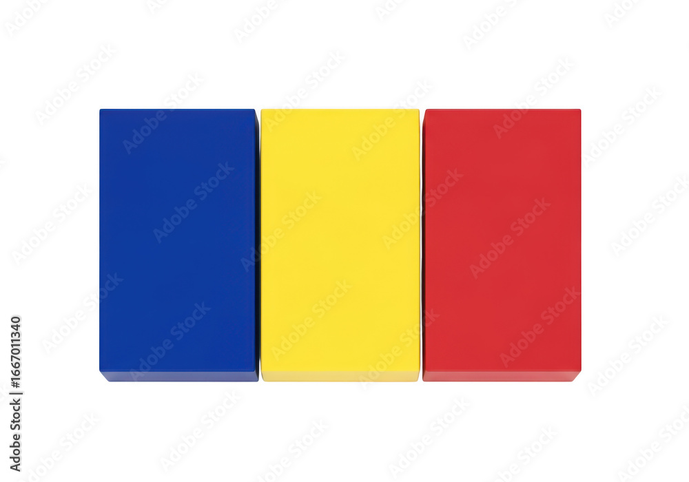 Fototapeta premium Photo of romania flag on white