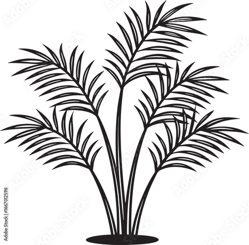 Tropical Palm Fronds Vector Illustration