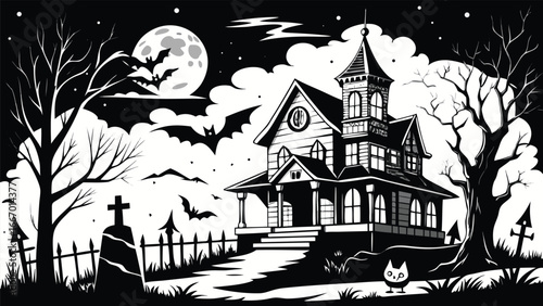 Detailed black and white hand drawn sketch with intricate details and artistic shading suitable for various design applications