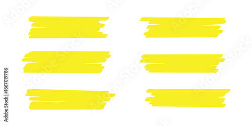 Set of hand drawn marker line vector illustration design element, grunge strokes, doodle lines underline scribble 