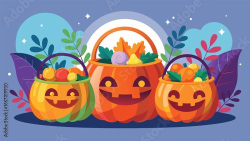 Festive illustration featuring three joyful characters celebrating a special occasion with vibrant colors and decorative elements