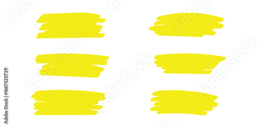 Set of hand drawn marker line vector illustration design element, grunge strokes, doodle lines underline scribble 