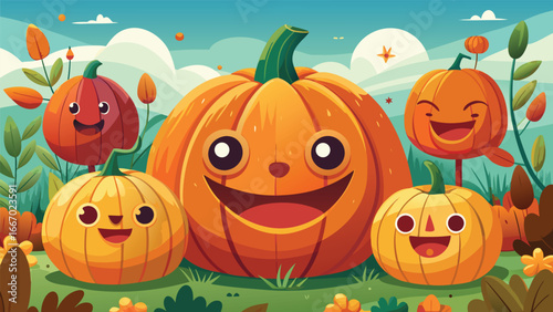Whimsical digitally illustrated scene with vibrant colors and playful elements