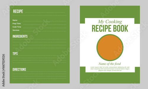 professional recipe book design template