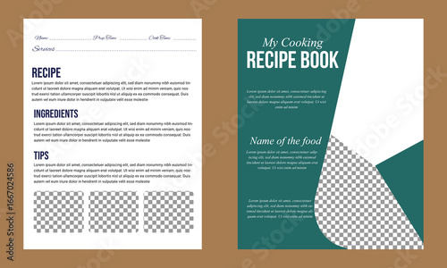 professional recipe book design template