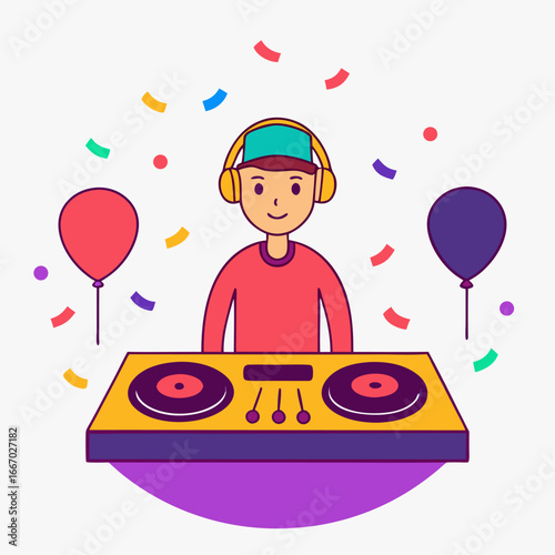 Dj playing music at a new year s eve party celebration