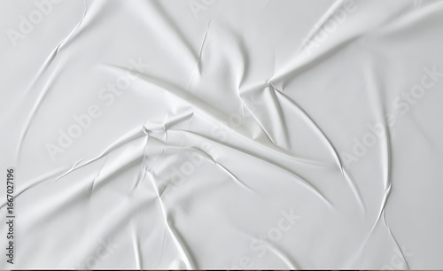Wrinkled white paper texture with dramatic shadows and highlights