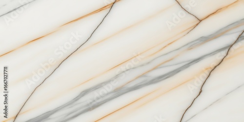 Elegant white marble texture with subtle golden and gray veins