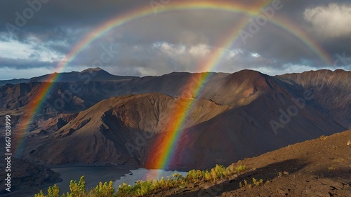 rainbow over the mountains