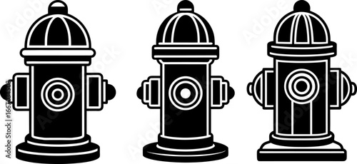 Fire hydrant set, Set of fire hydrants, fire hydrant collection, Vector of fire hydrant, fire hydrant silhouette, fire hydrant isolated on white background