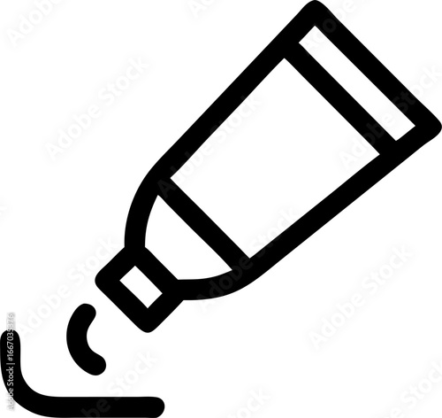 Squeezed toothpaste tube illustration on a clean white background