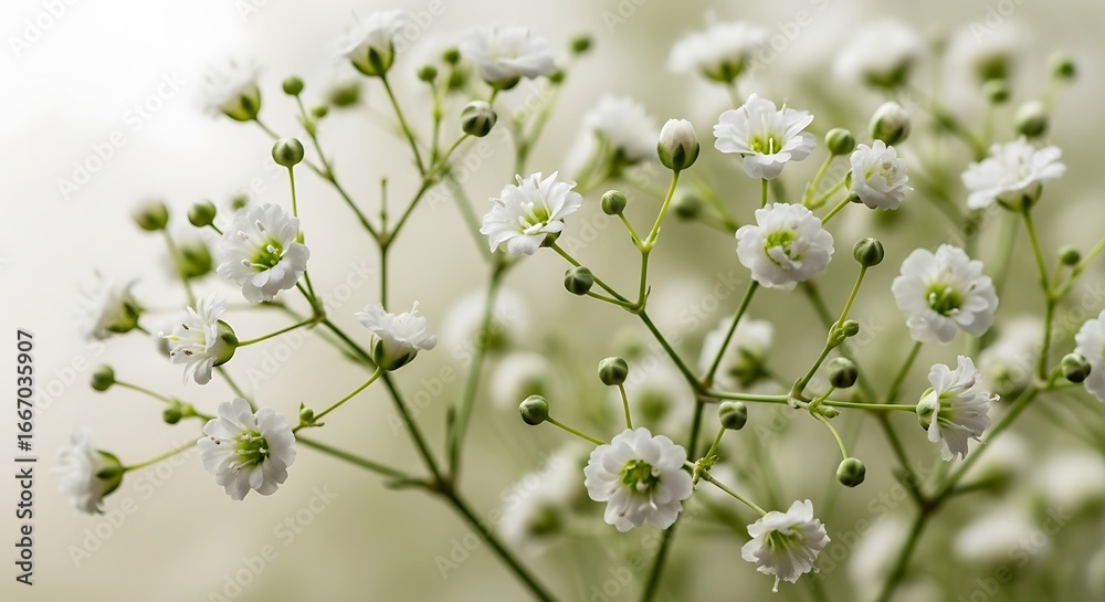 Fototapeta premium Delicate white flowers close-up