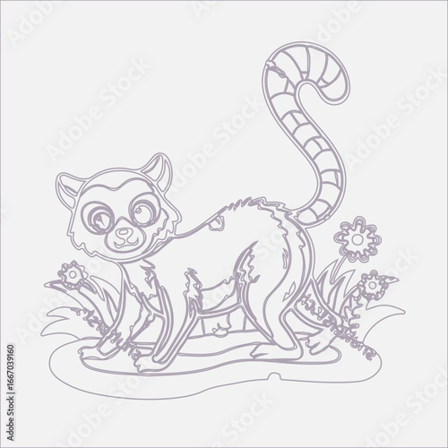 Dynamic Tiger Vector Illustration Wild Animal color background