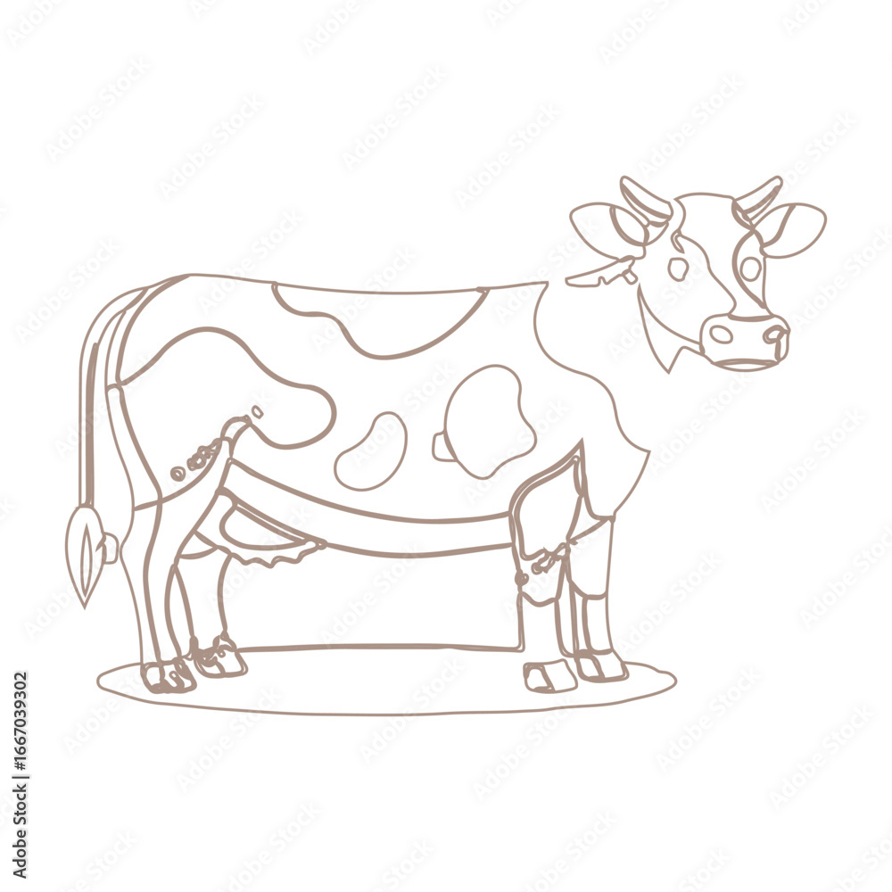 Fototapeta premium Giraffe, doodle style sketch illustration hand drawn vector