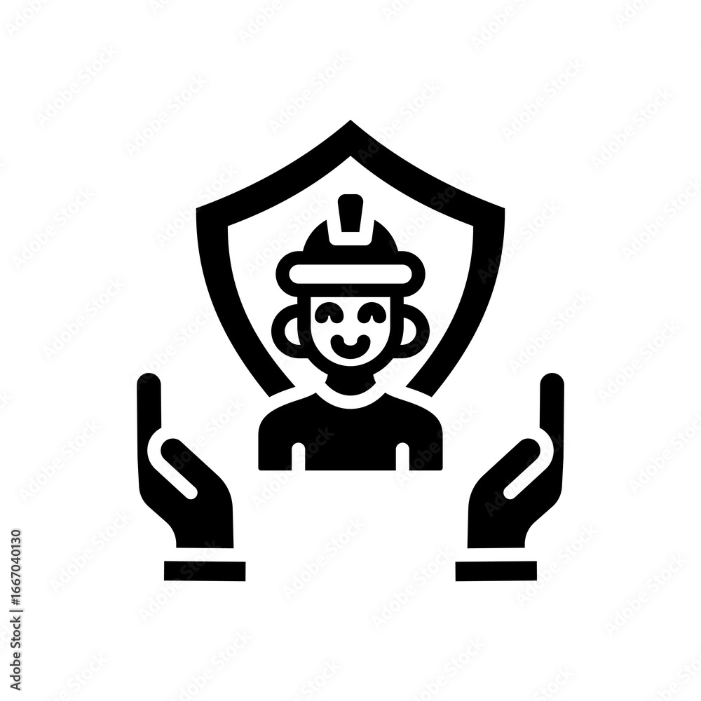 Fototapeta premium Safety Measures glyph icon