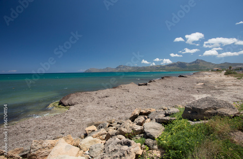 Beach Coast in Son Serra de Marina on Mallorca