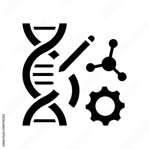 Gene Editing glyph icon