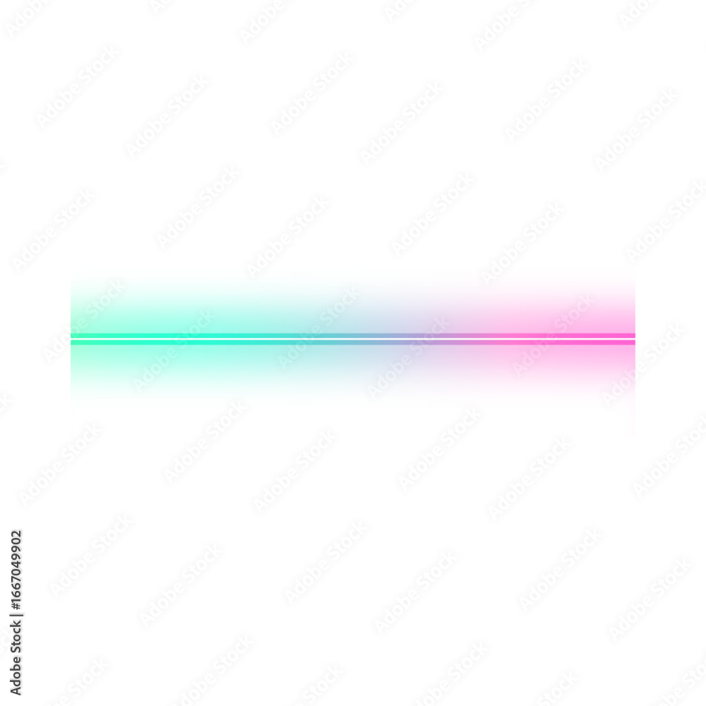 Fototapeta premium Vibrant gradient line with a smooth transition from green to pink.