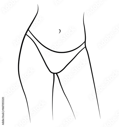 woman bikini panties swimsuit belly legs