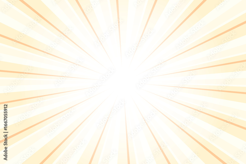Obraz premium Peach orange sunburst and ray wallpaper design. Sunburst sun ray background. Sun flare vector. Yellow comic ray backdrop