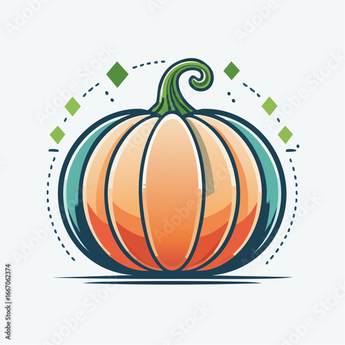 Symbole graphique simple de saison automnale et Halloween