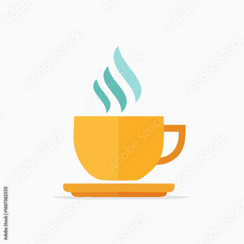 Icône vectorielle minimaliste d’une tasse de thé chaud