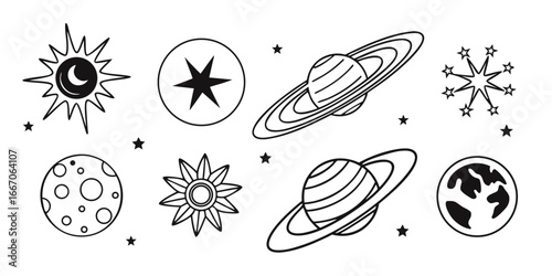 Celestial Bodies and Stars Collection