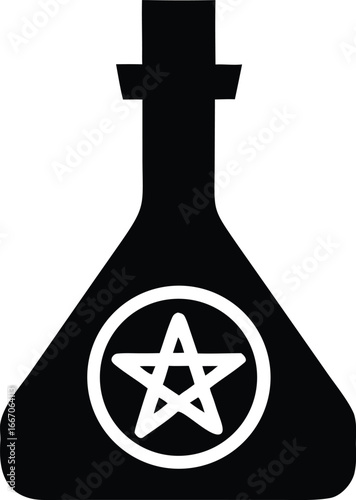 potion bottle silhouette icon
