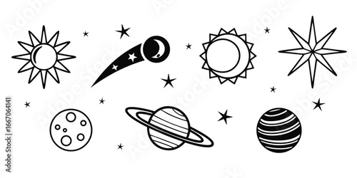 Celestial Bodies and Stars Collection