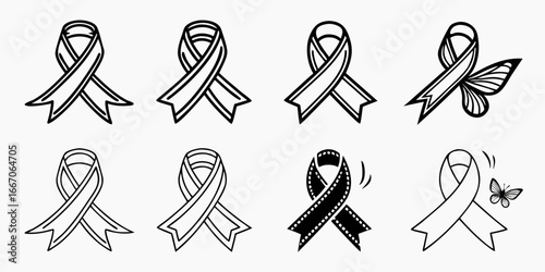 Collection of Awareness Ribbons and Butterflies