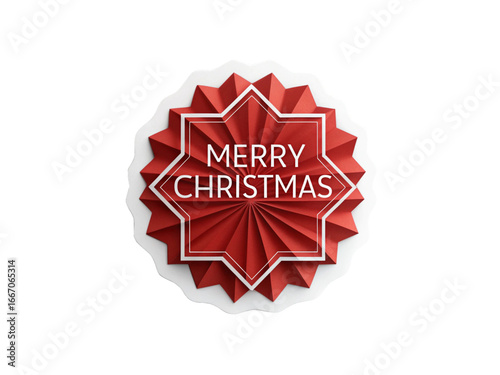merry christmas cute sticker – holiday decoration illustration