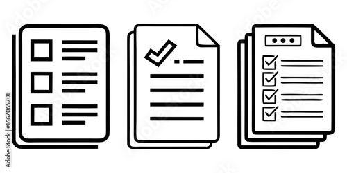vector illustration of a set of documents icons 