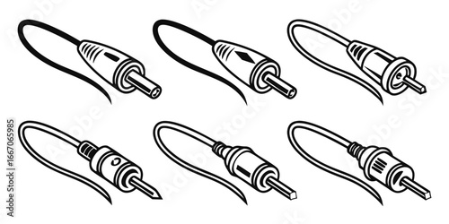 Collection of RCA Audio Video Connector Cables