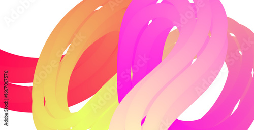 Colorful abstract swirls create dynamic visual movement