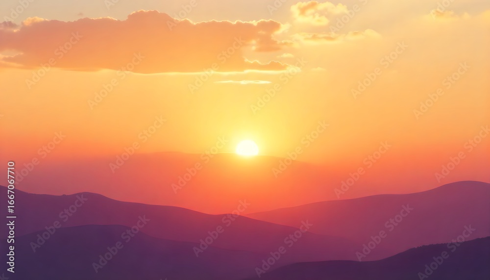 Obraz premium Golden horizon gradient seamless calming minimal HD wallpaper