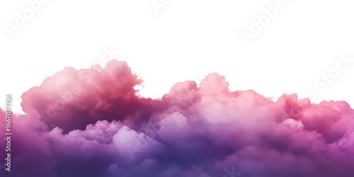 Pink and purple clouds illustration on transparent png background