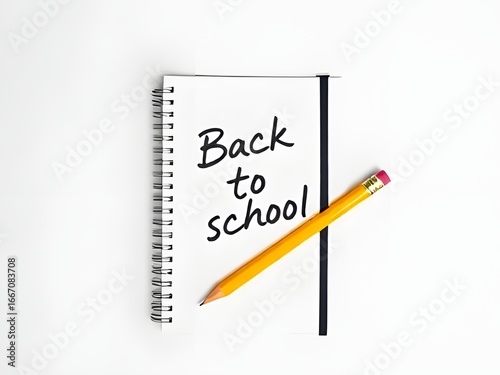 Wallpaper Mural "Back to School" Slogan in a Notebook with a Pencil Torontodigital.ca