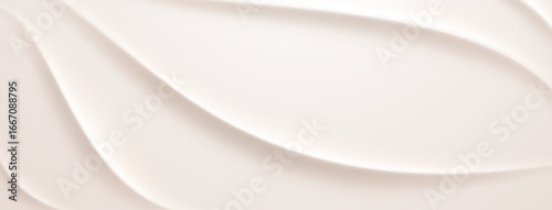 Smooth, flowing white shapes on a light background, creating a calming abstract effect.